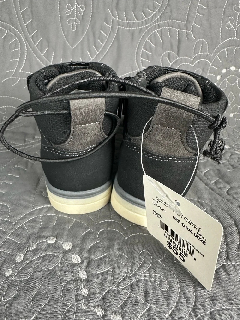 Thereabouts Toddler Boys Black Lil Asher Flat Heel Boots NWT Size Toddler 6